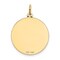 14K Yellow Gold Shih Tzu Disc Charm Dog Jewelry Pendant 26mm x 20mm
